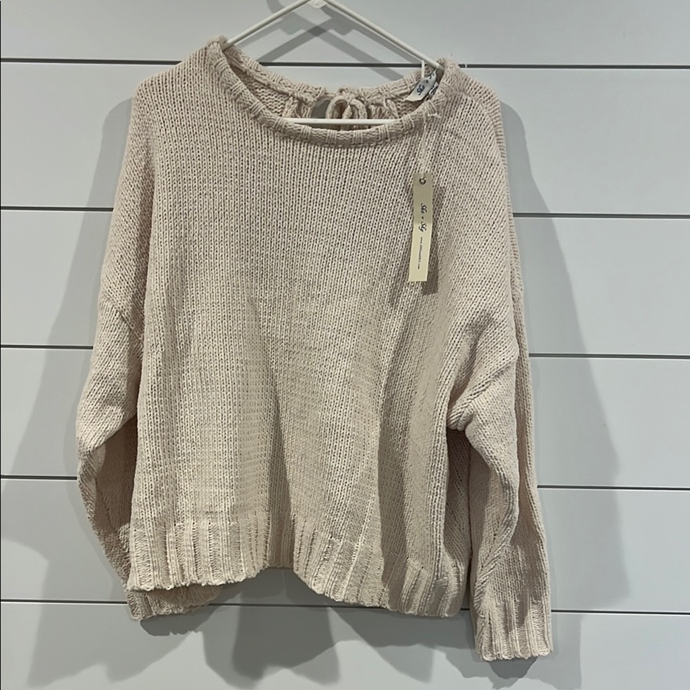 Lime Lush Boutique Cream Knit Sweater